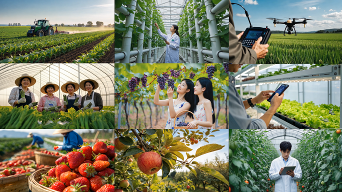 现代农业智慧科技大棚乡村振兴丰收