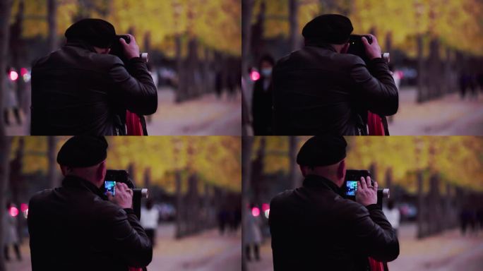 钓鱼台银杏大道 北京傍晚 相机拍照1