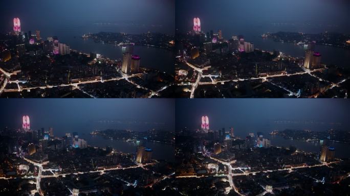 8K长焦-夜景厦门中山路双子塔中华城步行