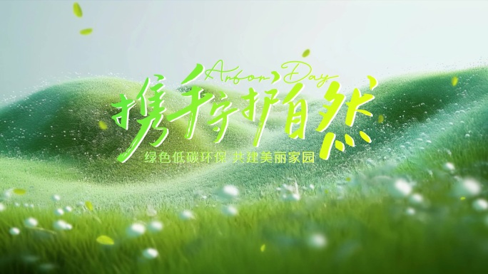 312植树节绿色简约片头