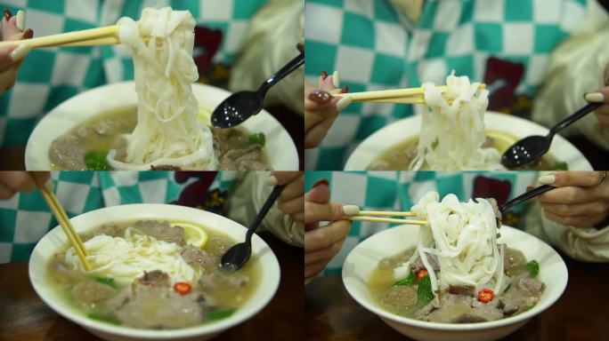 越南牛肉米粉展示