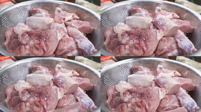 洗猪肉制作过程展示