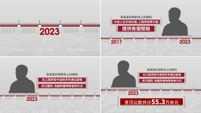 反腐嫌疑人介绍AE模板