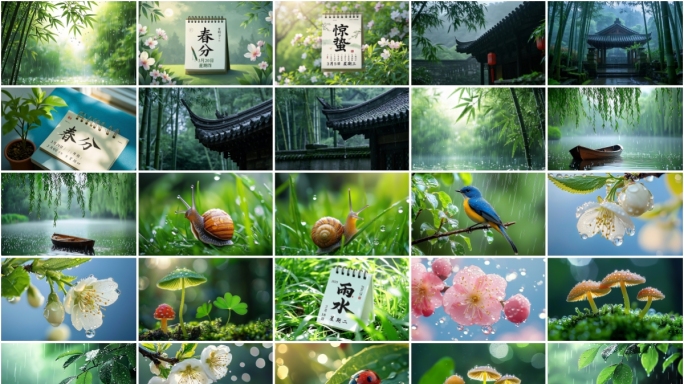雨水 节气 惊蛰 春雨 小雨 屋檐 春分