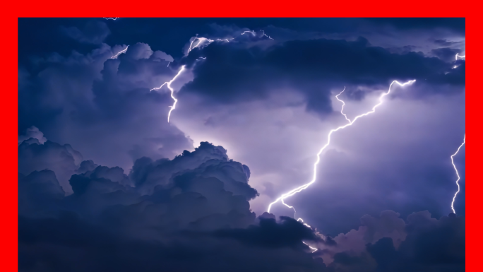 雷电闪电打雷电闪雷鸣夏夜恶劣天气雷暴天气