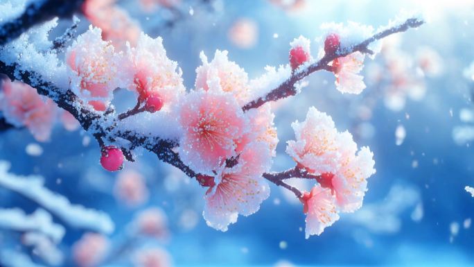 梅花 腊梅 梅花实拍 梅花特写 雪中梅花