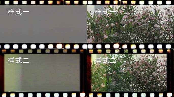 复古电影胶卷胶片边框视频通道素材