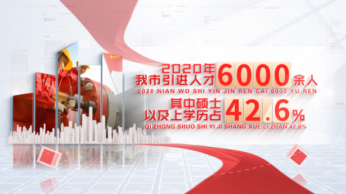 红色数据展示