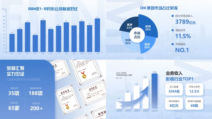 简约数据图表统计