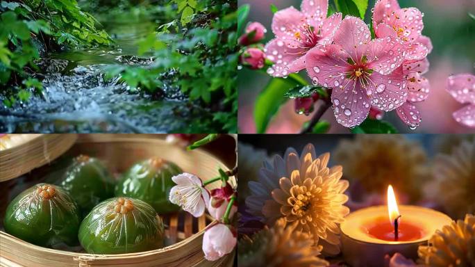 清明节谷雨菊花祭奠吃青团