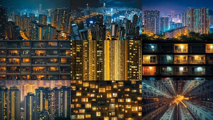 城市夜景万家灯火