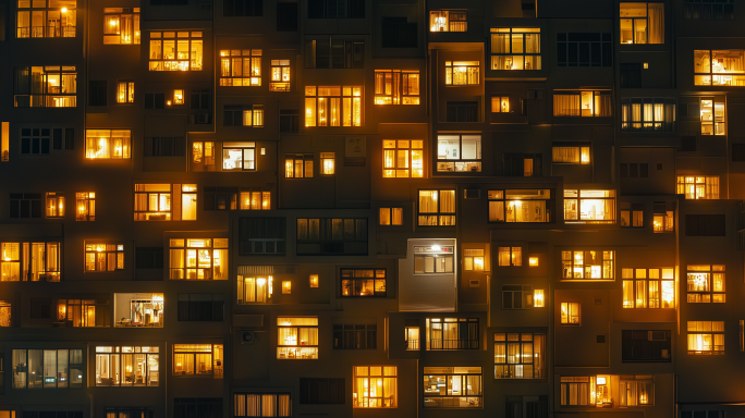 城市夜景万家灯火