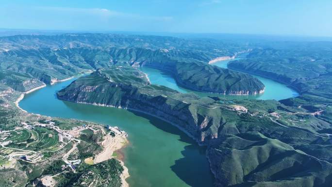 太极湾准格尔老牛湾黄河大峡谷内蒙山西