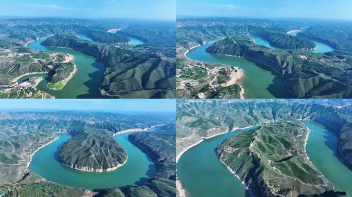 太极湾准格尔老牛湾黄河大峡谷内蒙山西