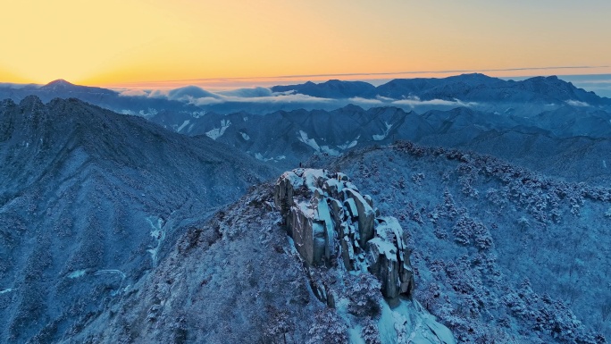 4K绩溪县家朋皖浙天路云海雪景