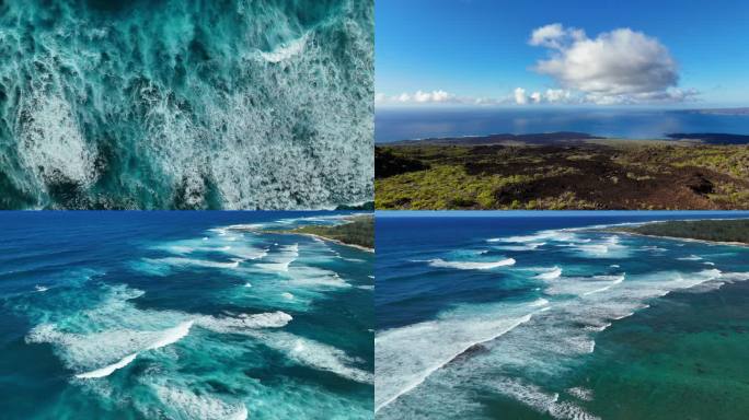 大海海浪海水波浪波涛汹涌