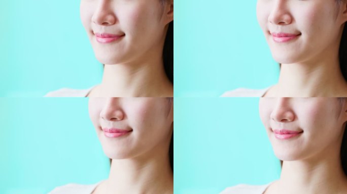 优雅的女性鼻子和嘴唇