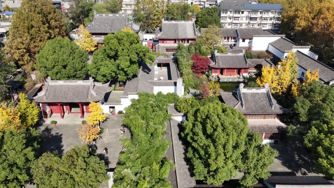 杭州孔庙碑林传统中式建筑纵横交错