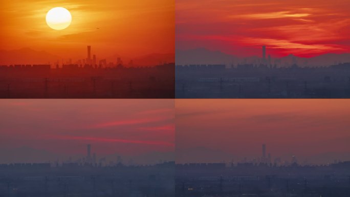北京国贸CBD中国尊夜景日出日落延时