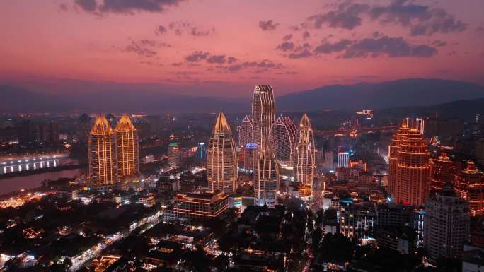 西双版纳 景洪 告庄夜景01