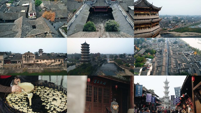 古镇风貌人文生活中国古镇建筑群元通古镇