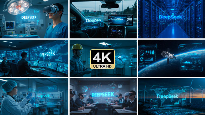deepseek素材未来科技AI人工智能