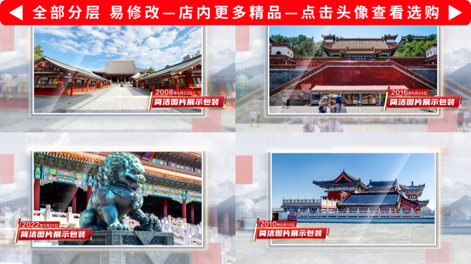 红色党政图片图文照片包装展示