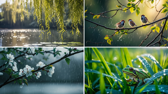 春雨滋润万物春天的雨