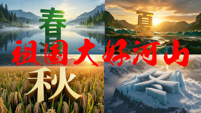 中国风光集锦 四季美景 大好河山祖国山河