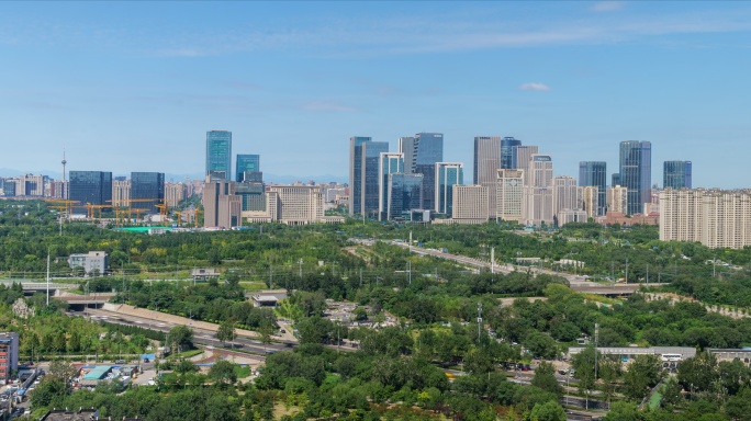 北京丰台丽泽商务区CBD建筑群景观