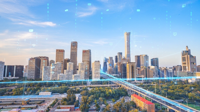 城市科技Ai智能5G低空经济粒子光线