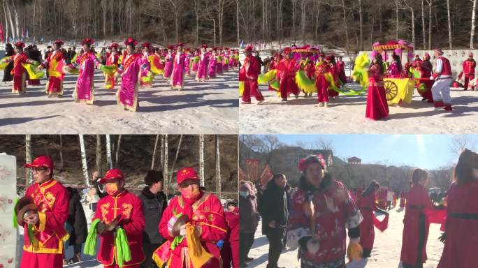 雪地里扭秧歌欢度佳节