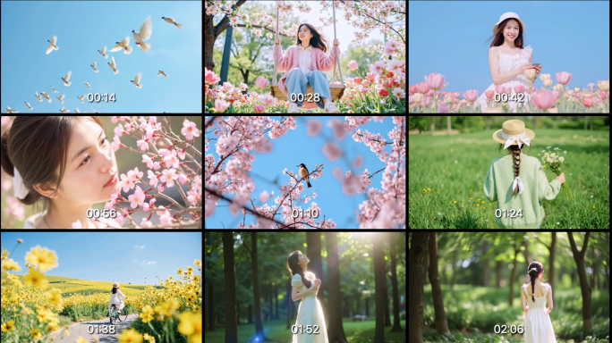 春日初夏清新唯美治愈系日系文艺少女情绪