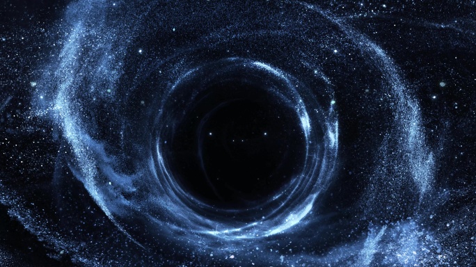 深邃星空时空蓝色光斑粒子