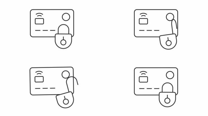 动画信用卡解锁图标