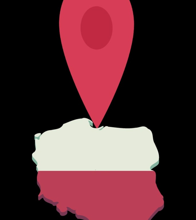 波兰的地点（扁平设计）