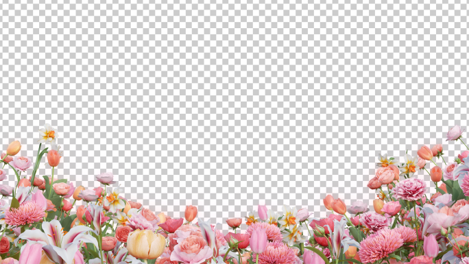 唯美花朵边框