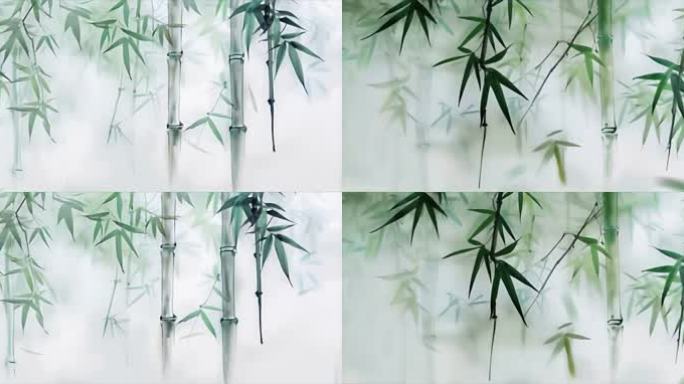 水墨竹林意境 清新淡雅 竹影子 抽象竹子