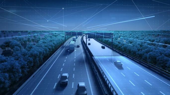 智慧交通道路万物互联AE模板