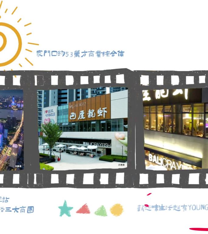竖版长图胶卷回忆图册地产配套动态视频