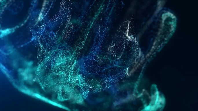 粒子流动的科技感视觉