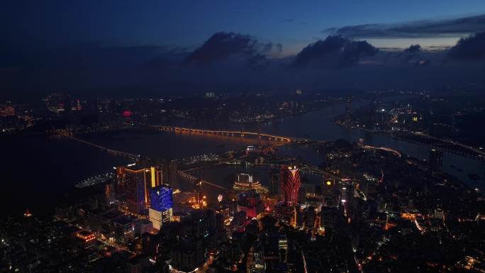 澳门航拍延时