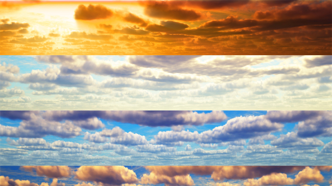 【原创】超宽屏延时日出日落天空视频素材