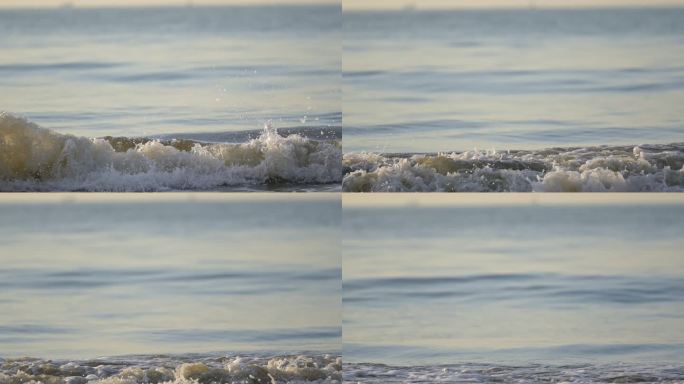 海洋海浪巨浪翻滚花波涛汹涌冲击大海