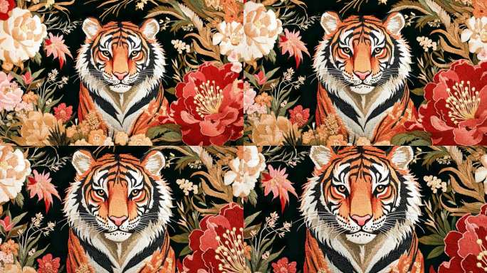 虎年牡丹国风壁纸