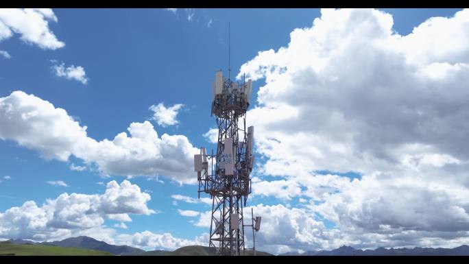 4k移动电信联通智能5G基站通讯信号塔