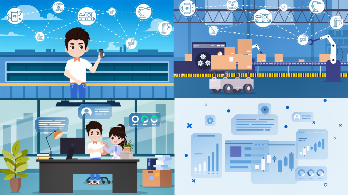 科技智能化数字转型科技互联MG动画模板