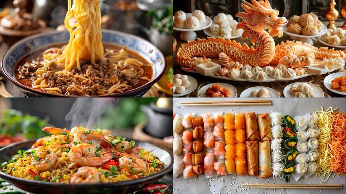 中华美食炒菜厨房食材中餐厨师美味佳肴ai