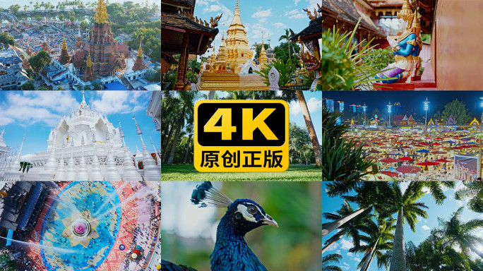云南西双版纳异域风情高清实拍4K
