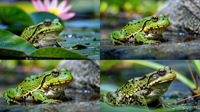 青蛙静卧：自然中的安宁时刻